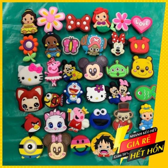 [SẴN HÀNG - RẺ GIẬT MÌNH] Stick jb jitbbitz sticker 2D dễ thương nhiều hình gắn dép sục cross, dép cá sấu nam nữ | BigBuy360 - bigbuy360.vn