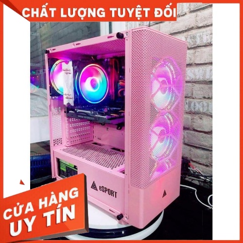 Vỏ case VSP gaming mặt lưới B86P (PINK,WHITE,BLACK) - No Fan - PK Máy Tính