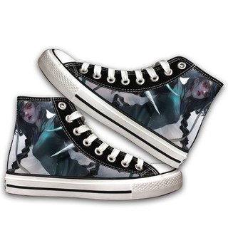 Giày Thể Thao Canvas Cổ Cao In Hình Nhân Vật Anime 13