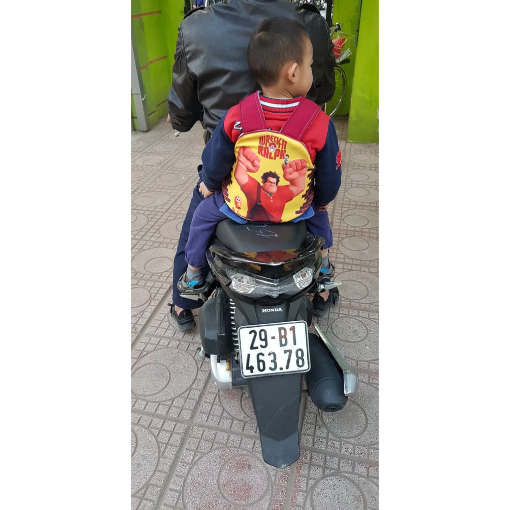 Đai đi xe máy balo cao cấp (&lt;10 tuổi)