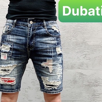QUẦN SOT SHORT JEAN NAM MÀU XANH CO GIÃN THỜI TRANG PHONG CÁCH TRẺ TRUNG - DUBATI FASHION