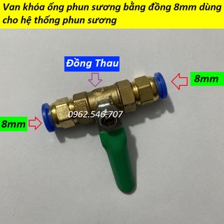 Van khóa ống 8mm dùng phun sương - van khóa ống phun sương