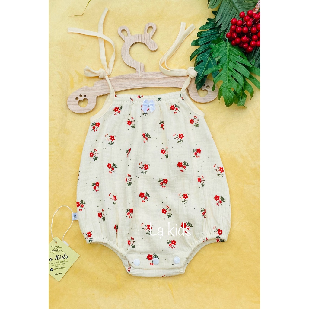 Body mùa hè cho bé gái , xô muslin siêu mát