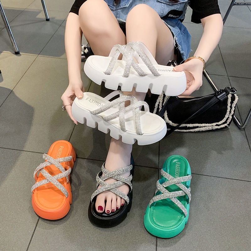Dép sandal đế dày thời trang phong cách mùa hè