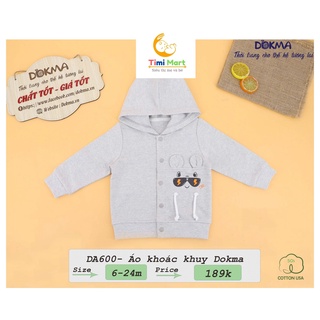 Siêu phẩm Áo khoác cho bé trai/bé gái Dokma 100% cotton từ 9-24m