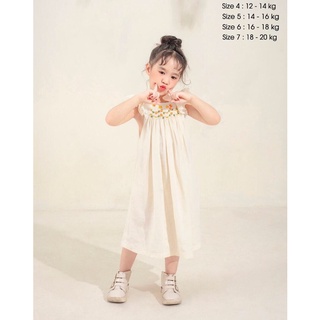 ĐẦM SMOCK REN THÊU HOA