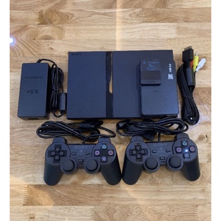 PS2 slim kèm tay cầm mới + ổ cứng ngoài full-game + pk (gồm: nguồn, dây av & thẻ magic boot) đầy đủ!!