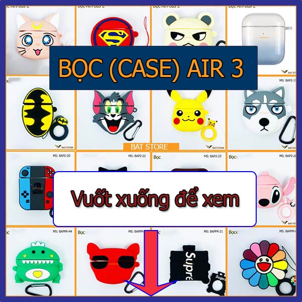 Vỏ Ốp Case Tai Nghe AP 3 Silicon Loại dày xịn nhiều kiểu dáng dễ thương