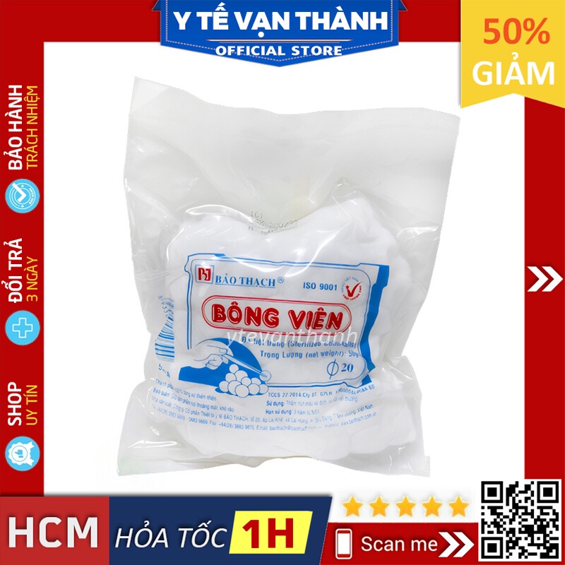 ✅ Bông Gòn Viên- Bảo Thạch, Hoặc Nhãn Hiệu Tương Đương -VT0214