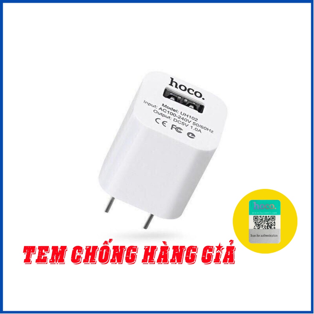 Củ Sạc 🔴FREESHIP🔴 Khi Nhập [DAU SAC] Cốc Sạc Hoco 1A SMART CHARGER UH102 chính hãng