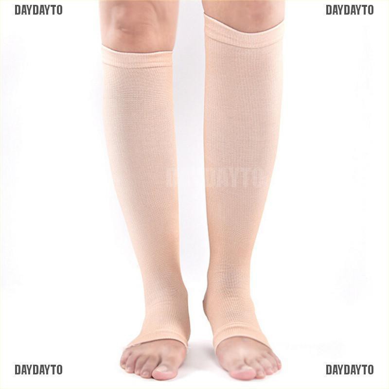 Daydayto ph Vớ Nén Co Giãn Hở Ngón Chân Hỗ Trợ Đầu Gối