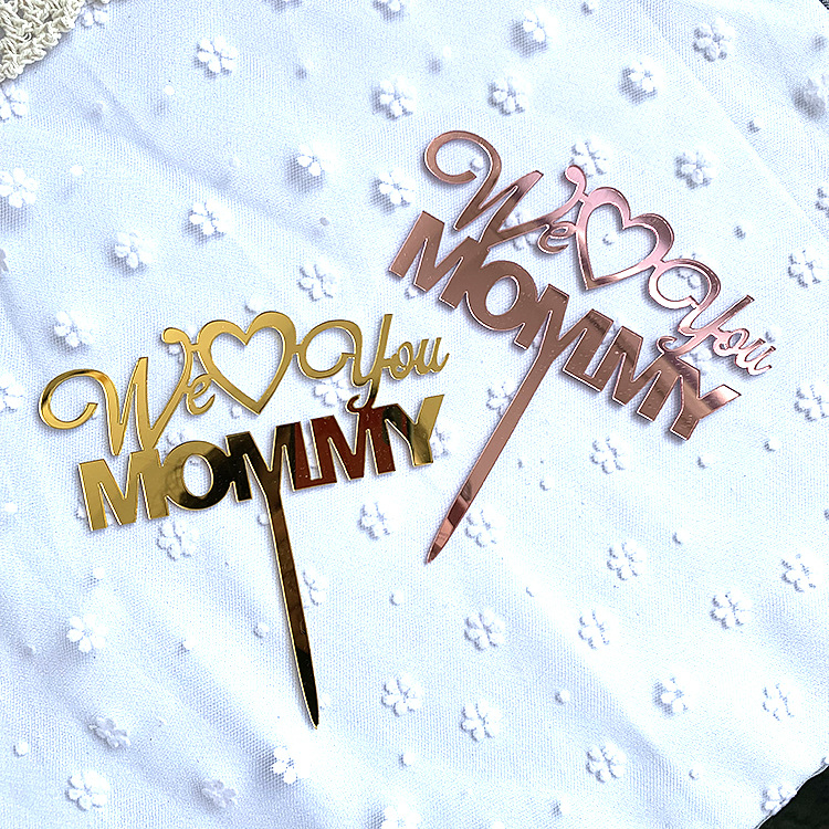 Que Cắm Trang Trí Bánh Kem Chữ Happy Mother 'S Day Love Mom Happy One Year