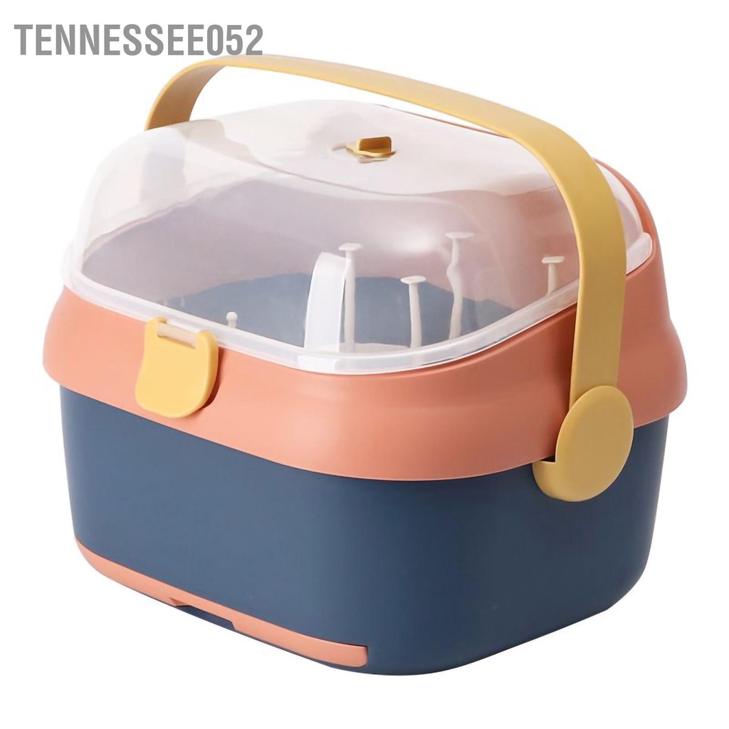 [Hàng HOT] Khay Úp Bình Sữa Có Nắp Đậy Nhựa cho bé nhỏ gọn chống bụi thoát nước【Tennessee052】