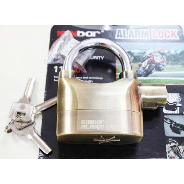 Loại 1-Ổ khóa hú chống trộm cao cấp Kinbar Alam Lock ( Có tem chống hàng giả của Bộ công an )