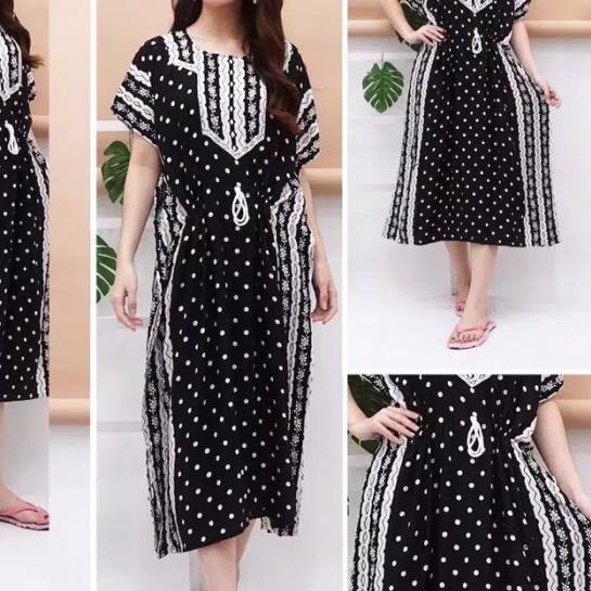 ◙ Đầm Ngủ Cho Bà Bầu Họa Tiết Chấm Bi ♂
