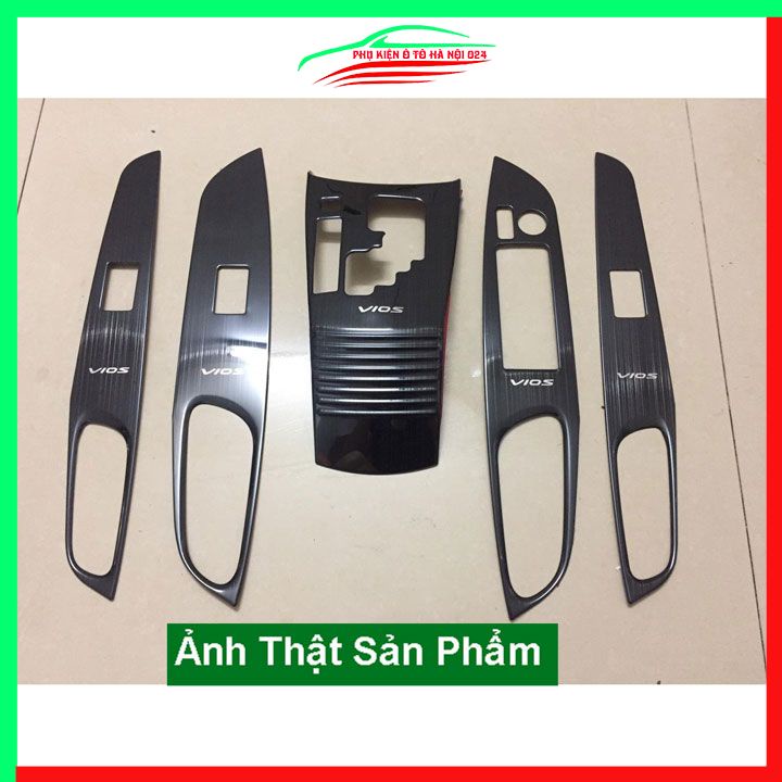 Ốp nội thất cho xe ô tô Vios 2019-2023 vân Titan bảo vệ chống trầy xước và làm đẹp xe