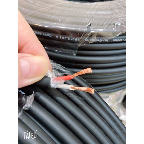 Dây loa cao cấp, lõi 1.5, bộc chống nhiễu, chống đứt loại 3 mét, 5 mét kèm jack newtrik 2 đầu cao cấp