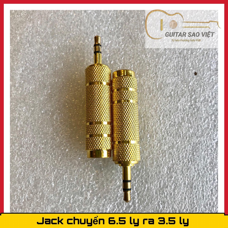 Đầu chuyển đổi jack âm thanh từ 6.35 sang 3.5 mạ vàng