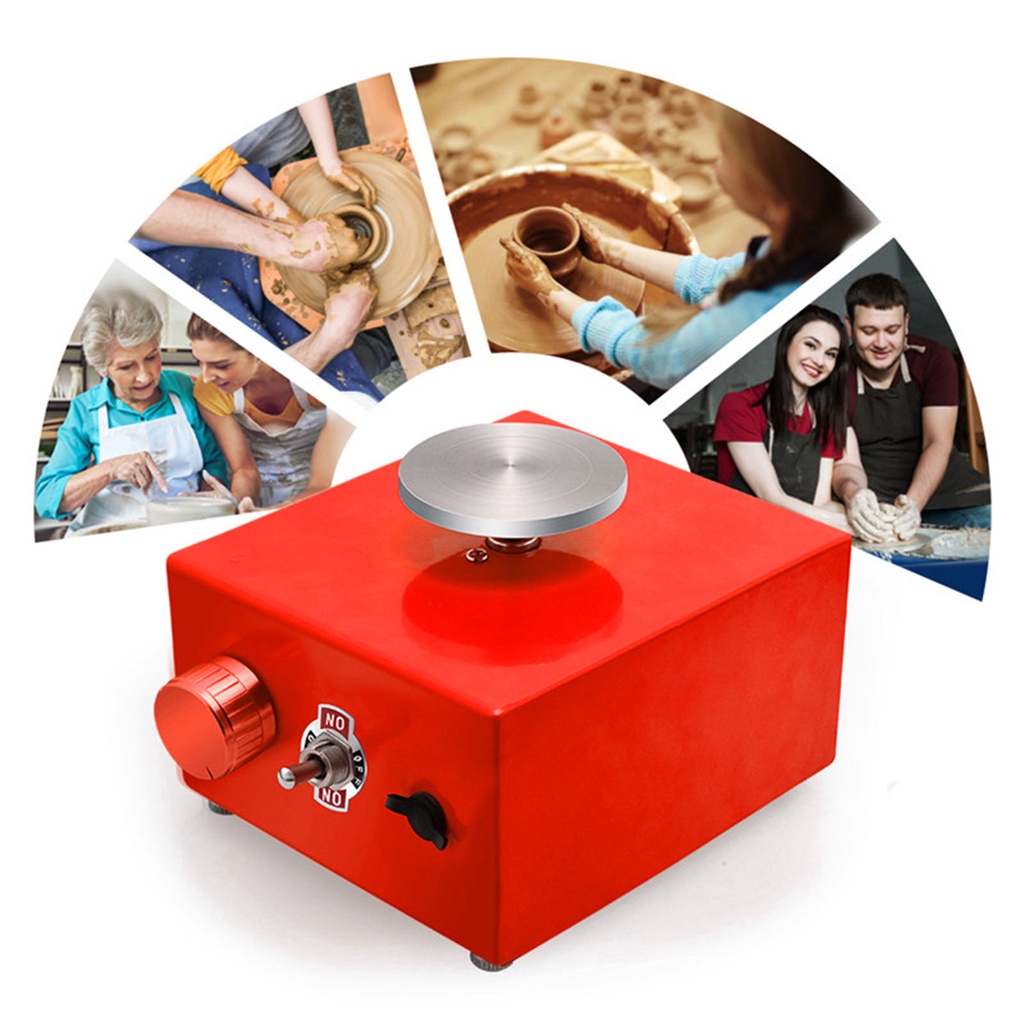 Máy Làm Gốm Sứ Mini Có Khay Xoay 45mm / 60mm / 100mm Cho Người Mới Bắt Đầu DIY