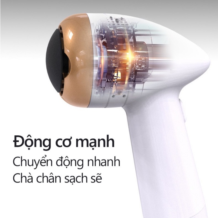 Máy Chà Gót Chân Sạc Điện Cao Cấp - Máy Mài Gót Chân Tẩy Tế Bào Chết Tặng Kèm 2 Đầu Chà - Bảo Hành 12 Tháng