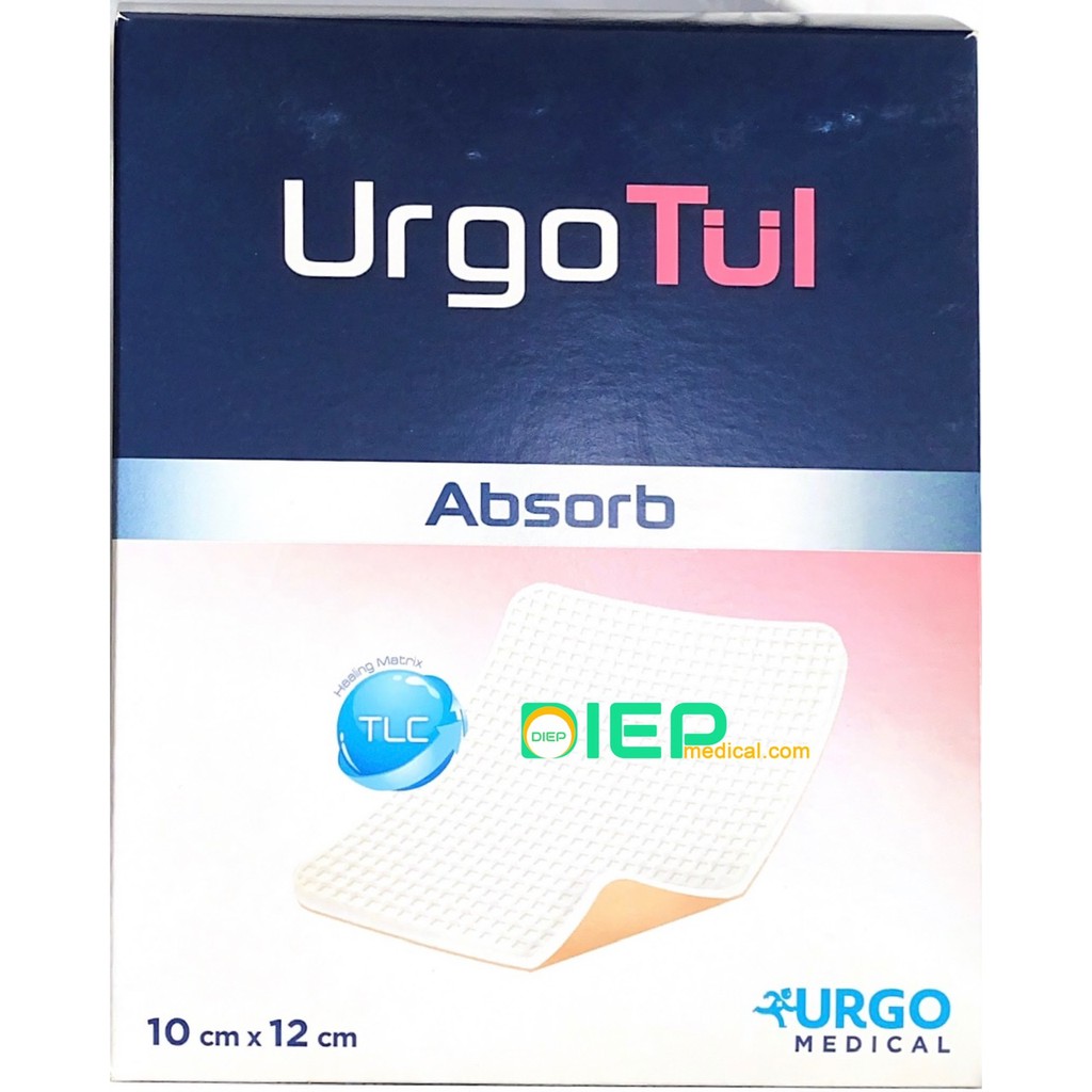 ✅ URGOTUL ABSORB 10cmx12cm - Băng xốp Lipido-Colloid thấm hút (Chính hãng Urgo - Pháp)