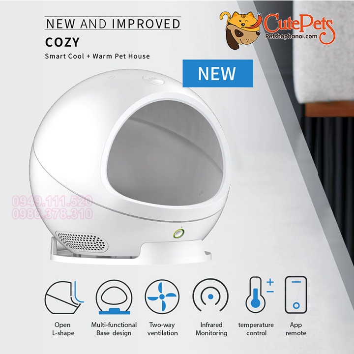 Nhà điều hòa thông minh PETKIT COZY cho chó mèo chính Hãng BH 12 tháng - CutePets