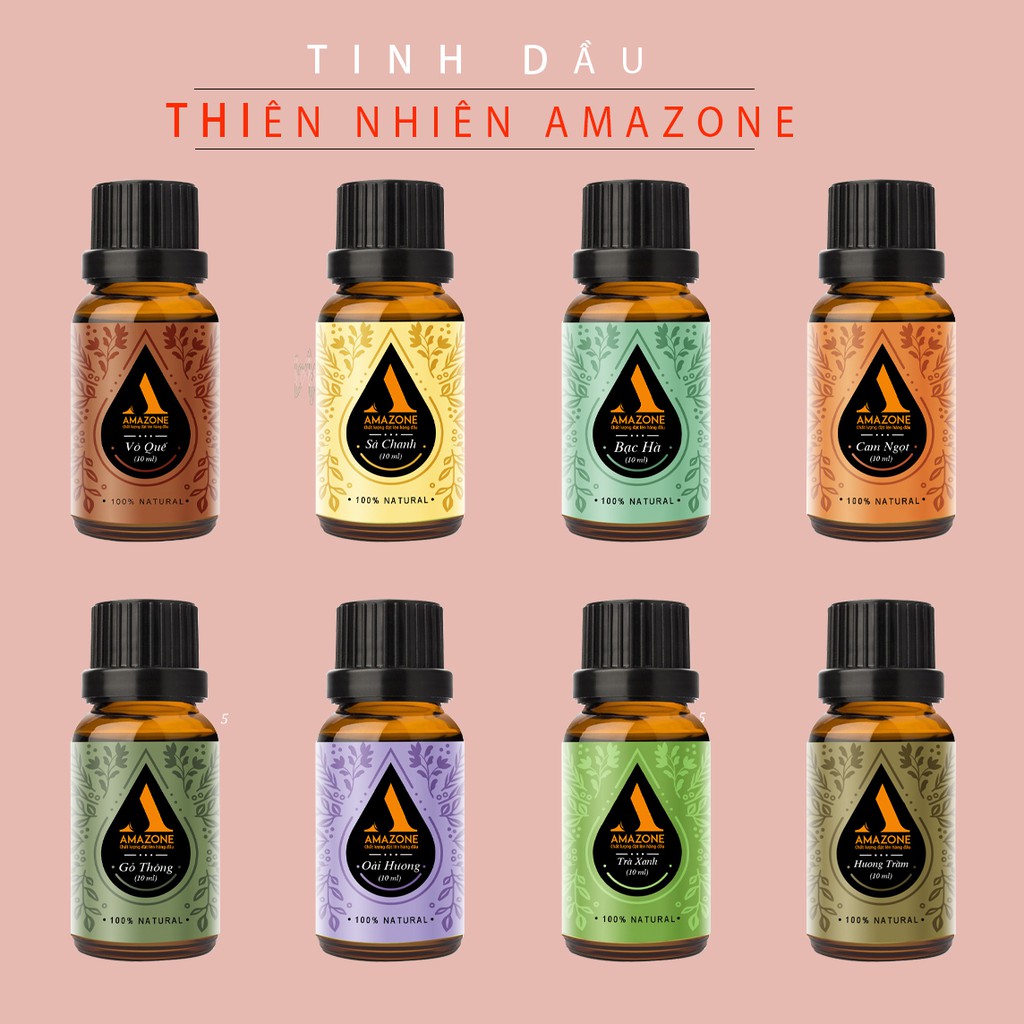 [COMBO MUA 3 TẶNG 2] Tinh dầu thơm phòng Amazone nguyên chất 100% 10ml | Xuất xứ Ấn Độ |  Khử mùi + diệt khuẩn