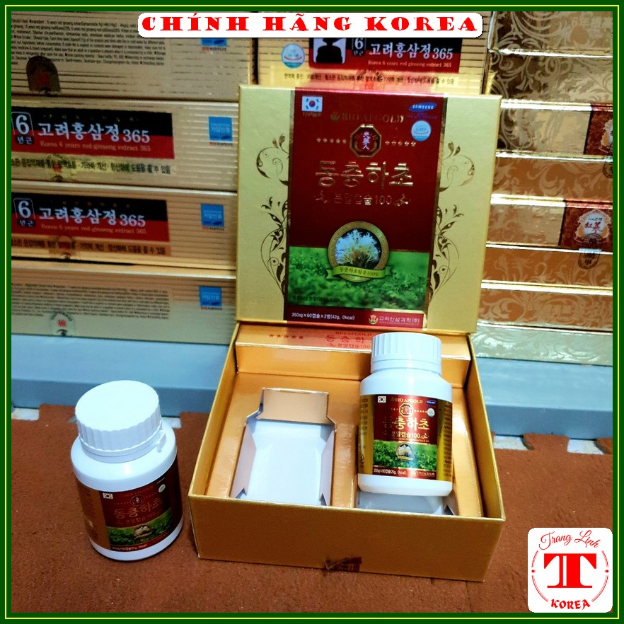 Viên uống đông trùng hạ thảo Bio chính hãng, hộp 120 viên - Đông trùng hạ thảo tăng đề kháng, sức khỏe, phòng ung thư