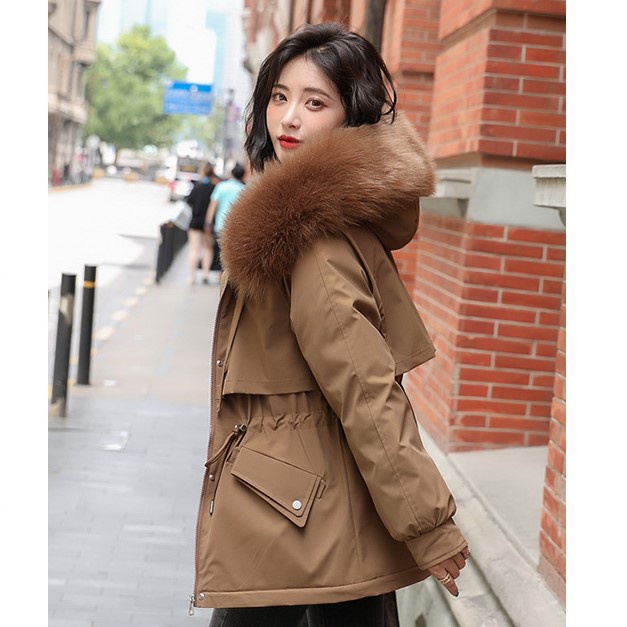 Áo khoác nữ mùa đông có lông Parka nữ mẫu mới 2021 Shop Haul AP-G05