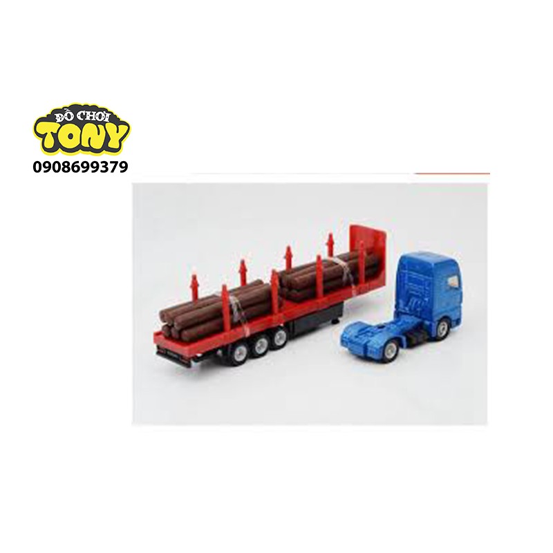 ĐỒ CHƠI DẠNG MÔ HÌNH THEO TỶ LỆ THU NHỎ BỘ XE TẢI VẬN CHUYỂN GỖ
