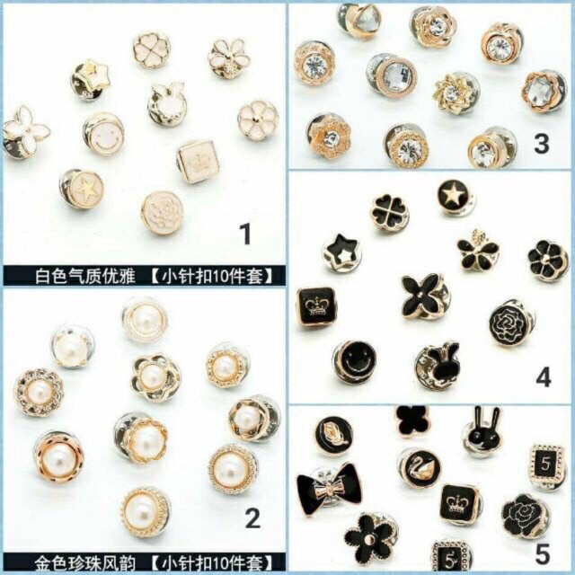 Combo 40 set khuy cài áo Khách inbox chọn mẫu