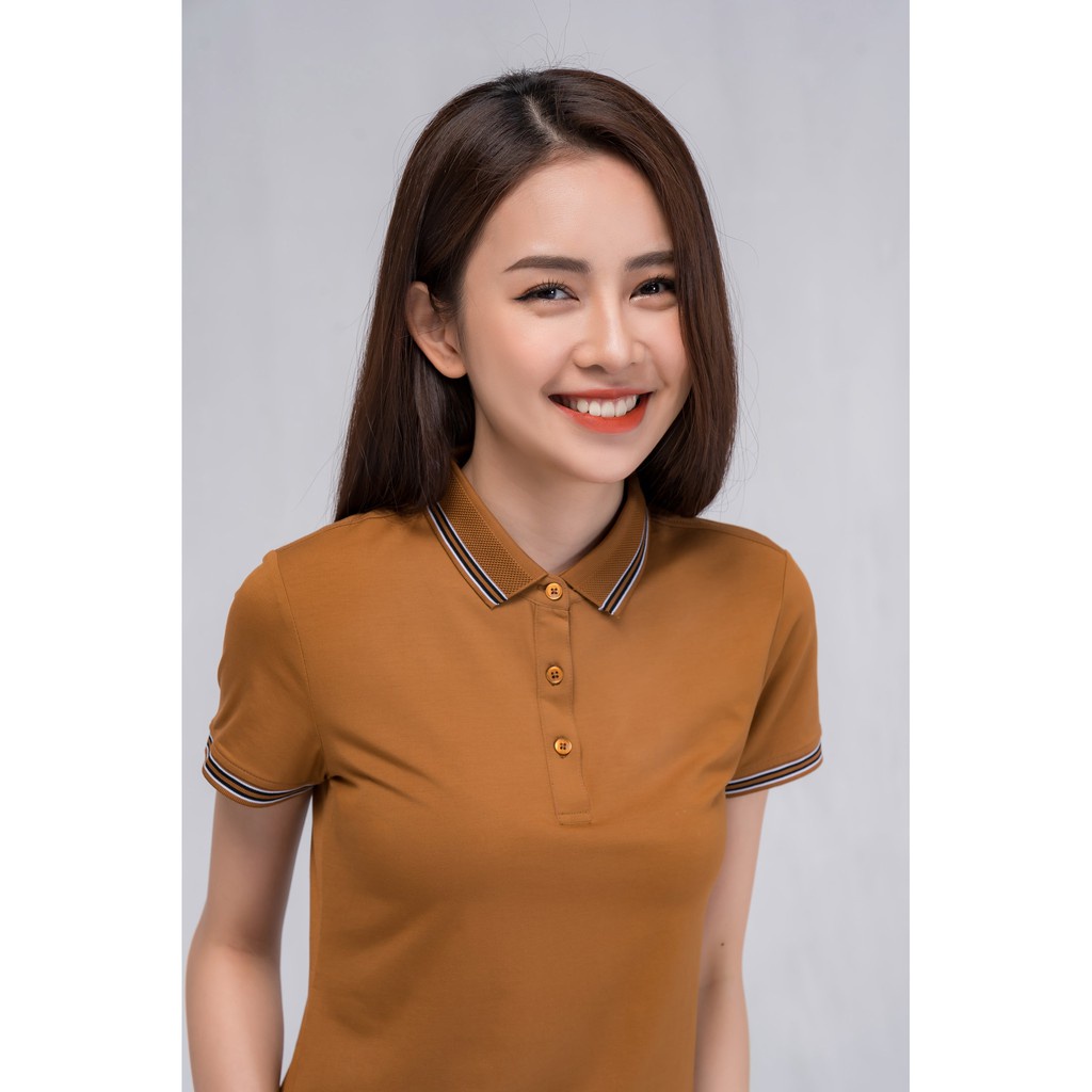 Áo Polo nữ Yody cổ dệt phối viền chất cotton mềm mịn APN3337