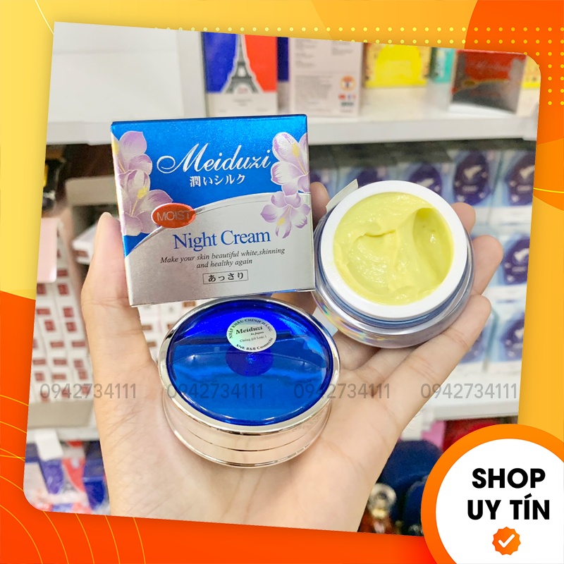 [Tem Mới] Kem Face Meiduzi Nhật Bản Ban Đêm 20g Hộp Xanh - 8919855342530