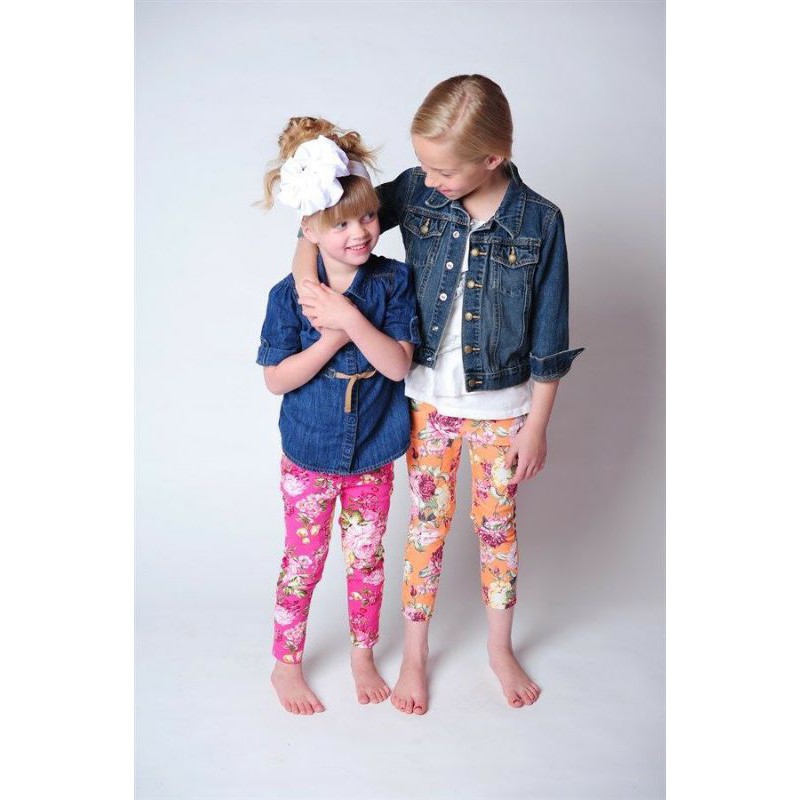 Set 4 quần legging cotton các hãng Carter's, Gap, H&M cho bé gái từ 3 tháng đến 7 tuổi, BUNKID