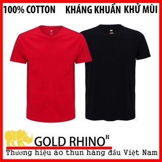 Combo 2 áo thun nam thoát nhiệt Nhật Bản đen, đỏ tươi