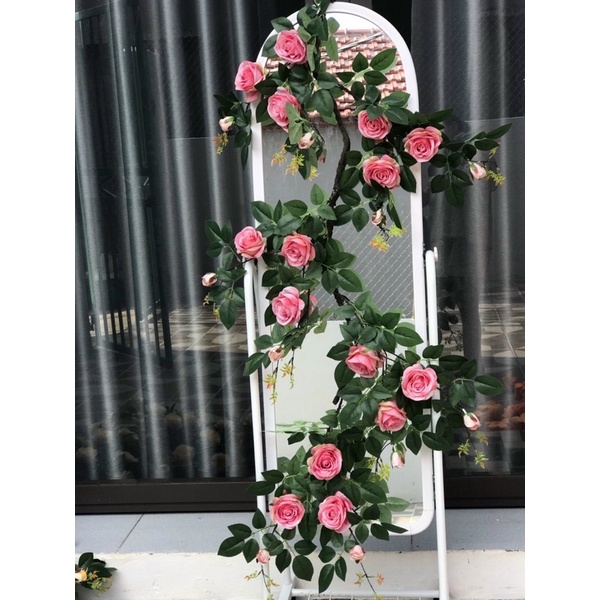 Dây Hoa Hồng PHÁP Dây Leo Cổ Dài 1m7  - Hoa Gỉa , Dây Hoa Trang Trí.