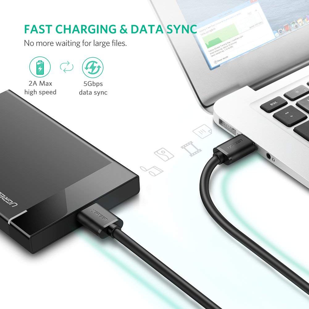 Cáp chuyển USB 3.0 to Micro B 0.5M Ugreen 10840