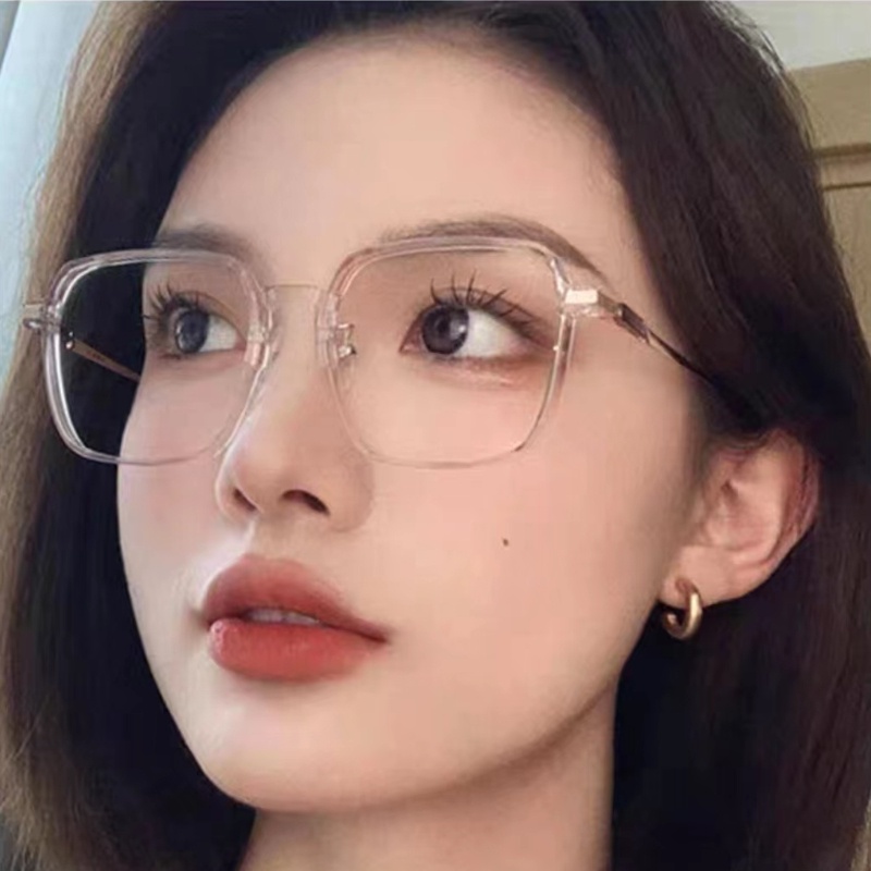 Mắt Kính Gọng Vuông Oversize TR90 Chống Ánh Sáng Xanh Thời Trang Hàn Quốc