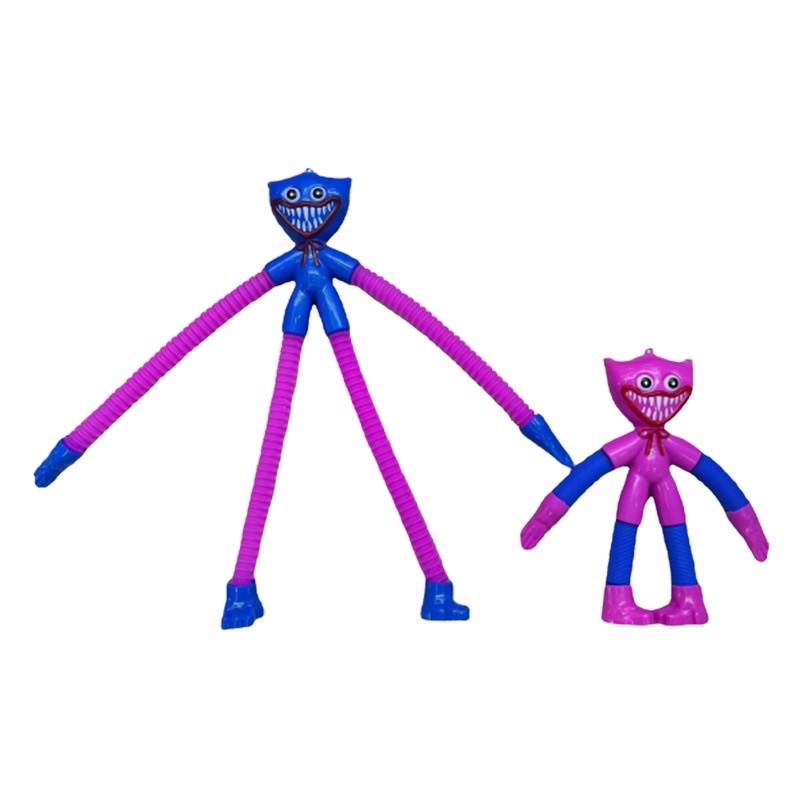 Đồ chơi Huggy Wuggi ống lò xo kéo giãn tay chân có đèn phát sáng cho bé