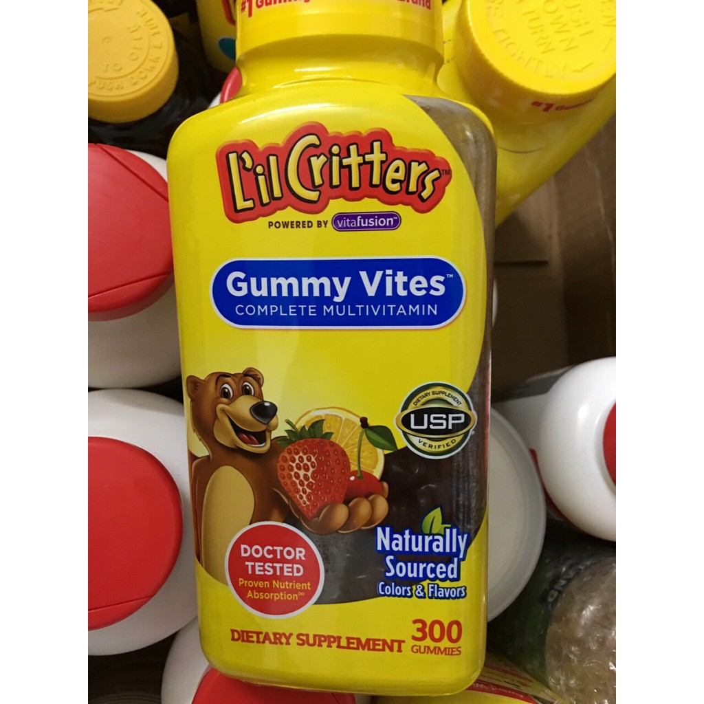 Kẹo Dẻo Gấu Cho Bé Gummy Vites lil critters - Hàng Mỹ chính hãng