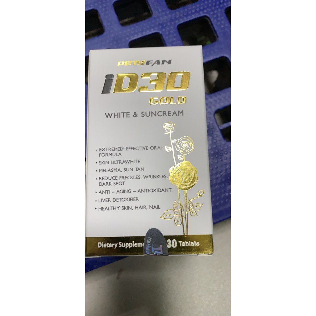 Viên uống trắng da chống nắng iD30 GOLD white & suncream [MP1]