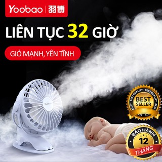 Quạt mini Yoobao F04 6400mah, quạt tích điện chạy 32 giờ liên tục - Bảo hành 12 tháng
