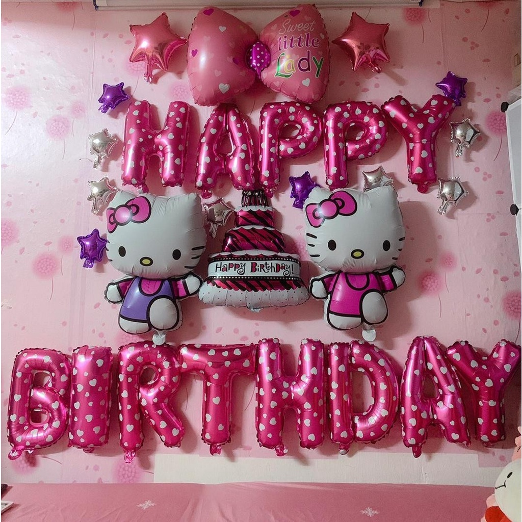 Set bong bóng phụ kiện trang trí sinh nhật, party cho bé trai, bé gái nhiều họa tiết 35-40cm - BOBABO