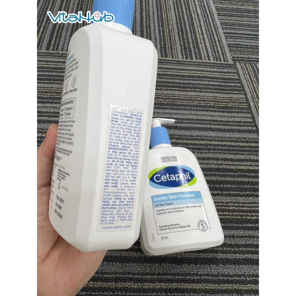 Sữa rửa mặt làm sạch dịu nhẹ Cetaphil Gentle Skin Cleanser 473ml