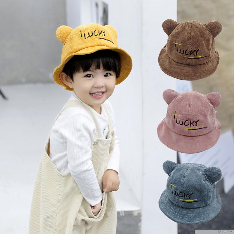 Mũ rộng vành in chữ dễ thương cho trẻ em