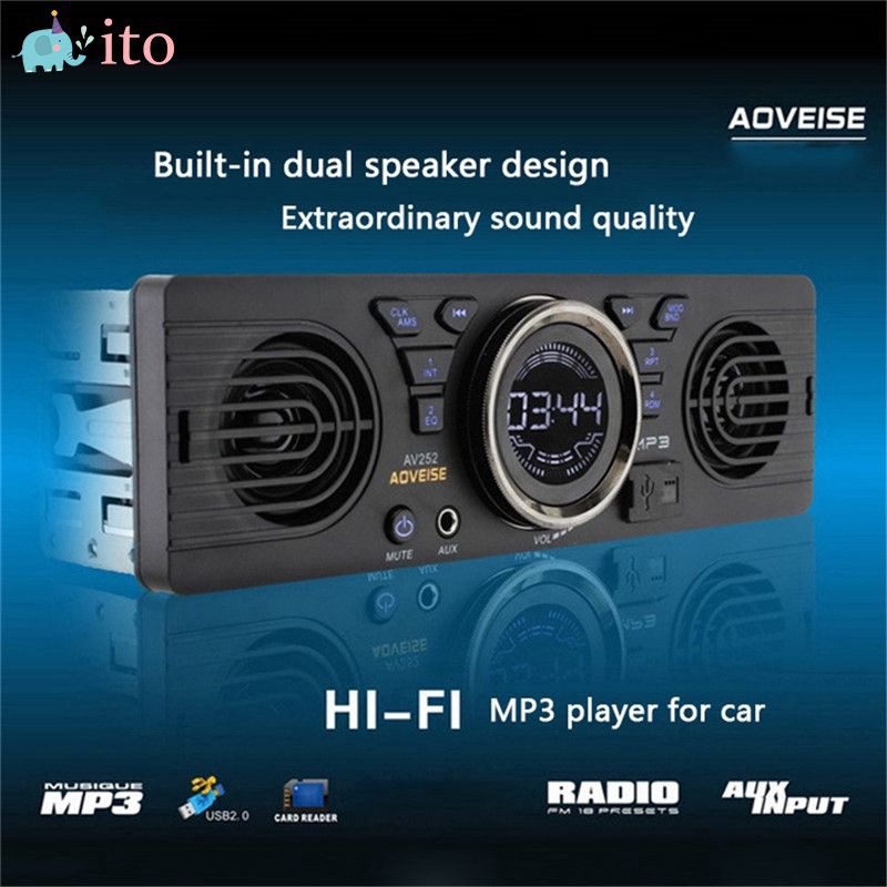 Máy Mp3 Màn Hình Hiển Thị Lcd 12V Cho Xe Hơi + Bộ Phụ Kiện Đi Kèm