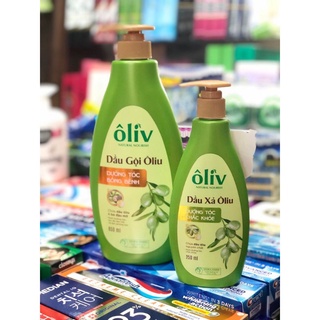 Combo sữa tắm ôliv detox 650ml + dầu gội ôliv mềm mịn