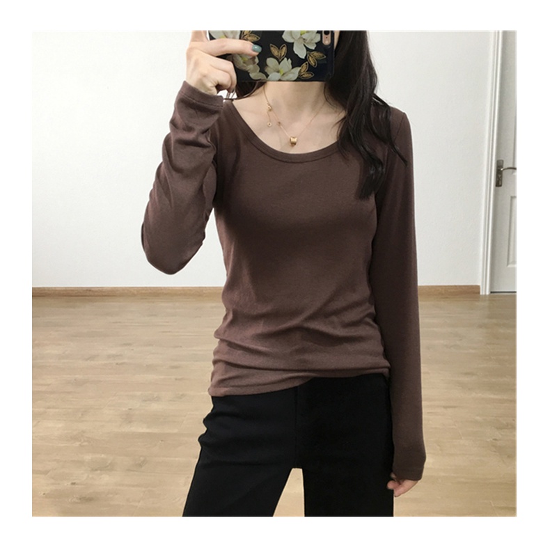 Áo Thun Tay Dài Thời Trang Hàn Quốc Cho Nữ