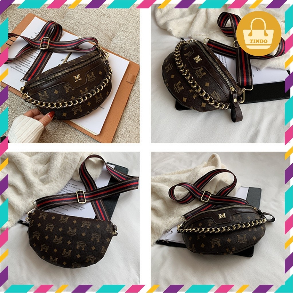 [SALE GIÁ GỐC] Túi bao tử nữ đẹp phối dây xích kiểu chữ M rộng rãi bằng da trẻ trung phong cách Hàn Quốc [1990] | BigBuy360 - bigbuy360.vn