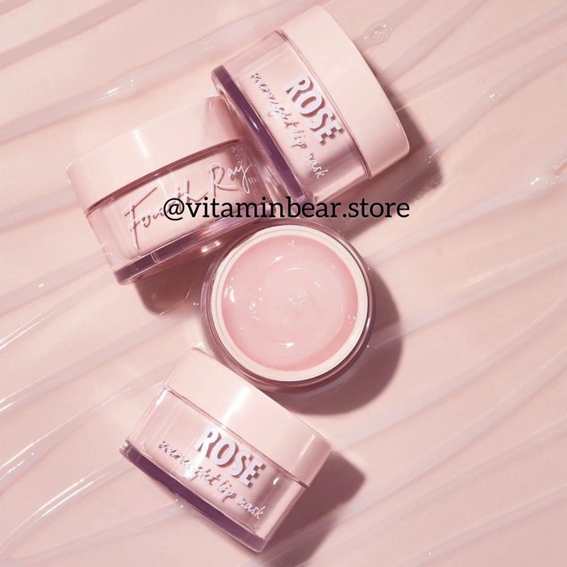 Mặt nạ ngủ môi Fourth Ray Beauty USA (dâu, hoa hồng, dừa) nhà Colorpop